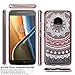 AnoKe for Moto G5 Plus with Screen Protector,Slim Clear Datura Flowers Transparent TPU Rubber Bumper Though Armor Anti-Scratch Full-Body Protection Cover for Moto G5 Plus TM CH Rose Gold