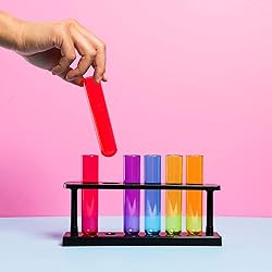 Juvale 4 Pack Plastic Test Tubes with Rack for