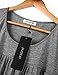 Jazzco Women's Scoop Neck Short Sleeve Pleated Blouse T Shirt