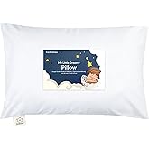 Toddler Pillow with Pillowcase - 13x18 My Little Dreamy Kids Travel Bed Pillows for Sleeping, Organic Cotton Small Pillowcase, Soft & Breathable, Machine Washable, Toddlers 2-5 Years Old (Soft White)
