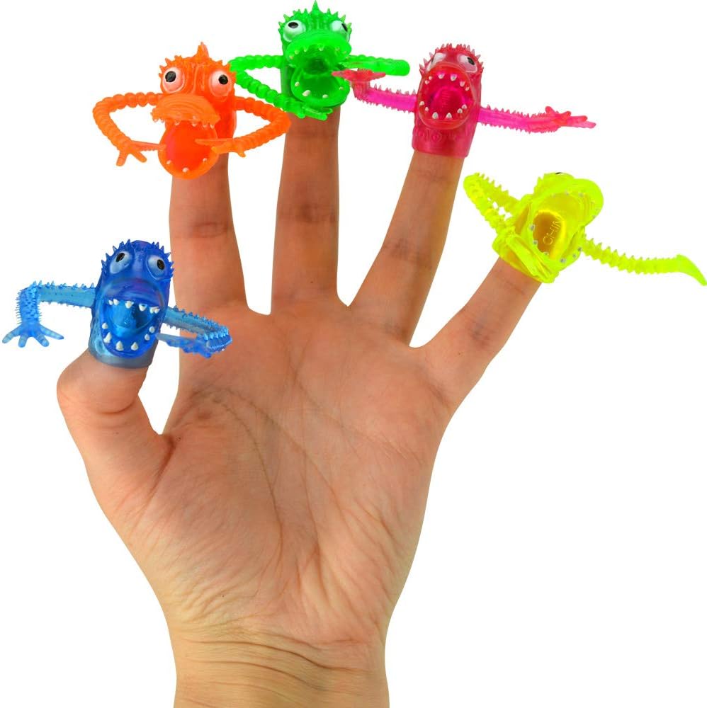 plastic monster finger puppets