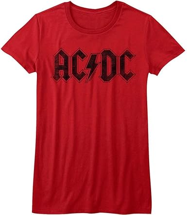 ACDC Heavy Metal Rock Band - Camiseta de manga corta, diseño con logo de color negro y rojo: Amazon.es: Ropa y accesorios