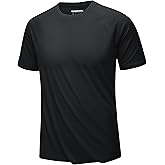 KEFITEVD Men‘s UPF 80+ Swim Shirts Short Sleeve UV SPF Shirt Quick Dry Rashguard Sun Tee Lightweight Workout T-Shirts