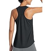 baleaf Women's Athletic Tank Tops Workout Sleeveless Running Racerback Shirts Quick Dry Breathable Yoga Tennis Gym