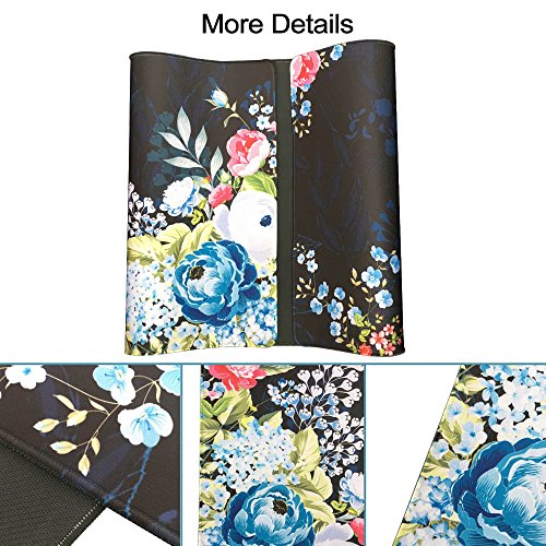 Extra Large Mouse Pad - Floral Design Gaming or Desk Mousepad - 31.5" x 15.7"x0.12''(3mm Thick)- XXL Protective Keyboard Desk Mouse Mat for Computer/Laptop（Peony） - Thumbnail 6