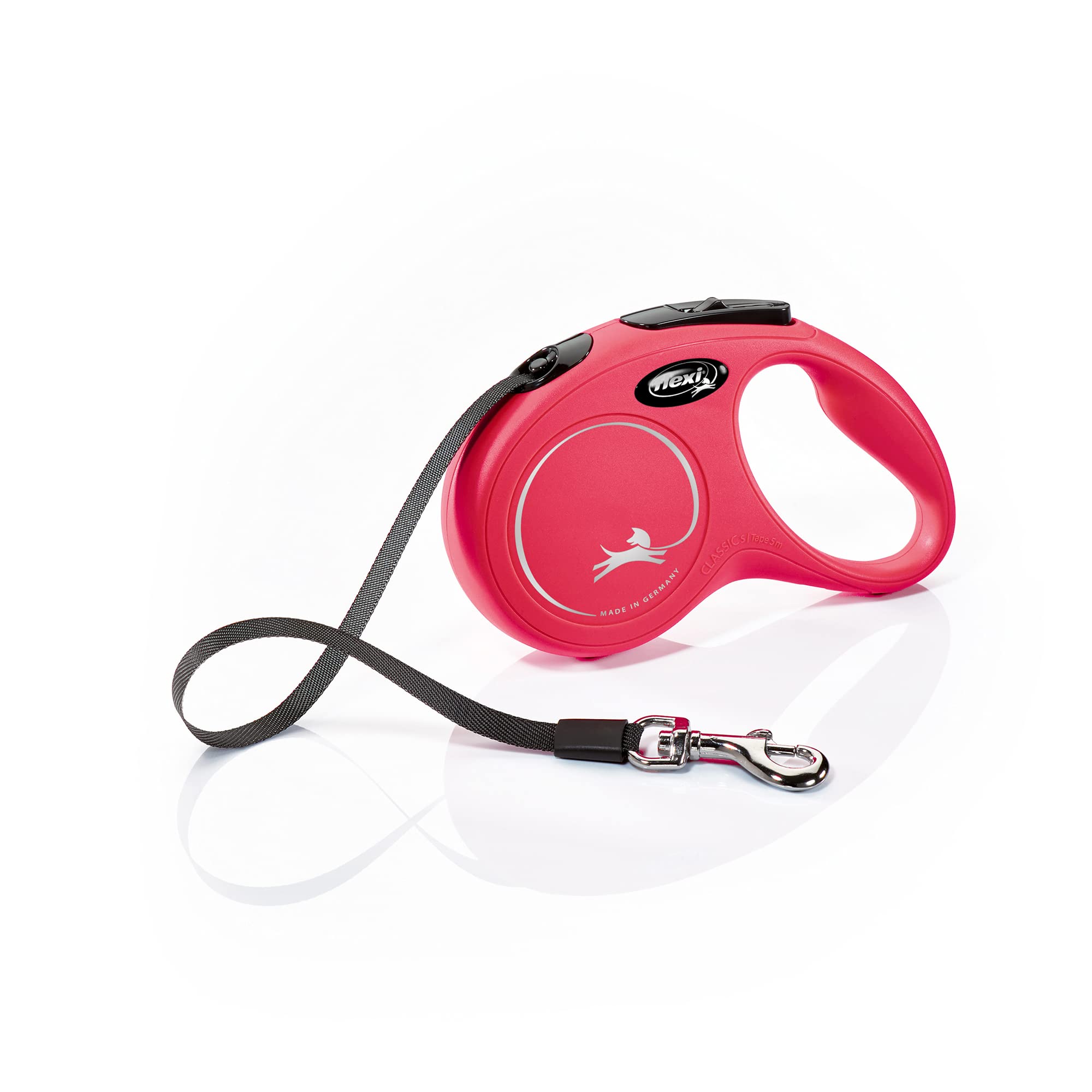 flexi Classic S Tape 5 m red, retractable leash for dogs up to 15 kg