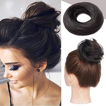 Amazon Com Real Hair Up Do Hair Pieces Messy Bun Hair Pieces
