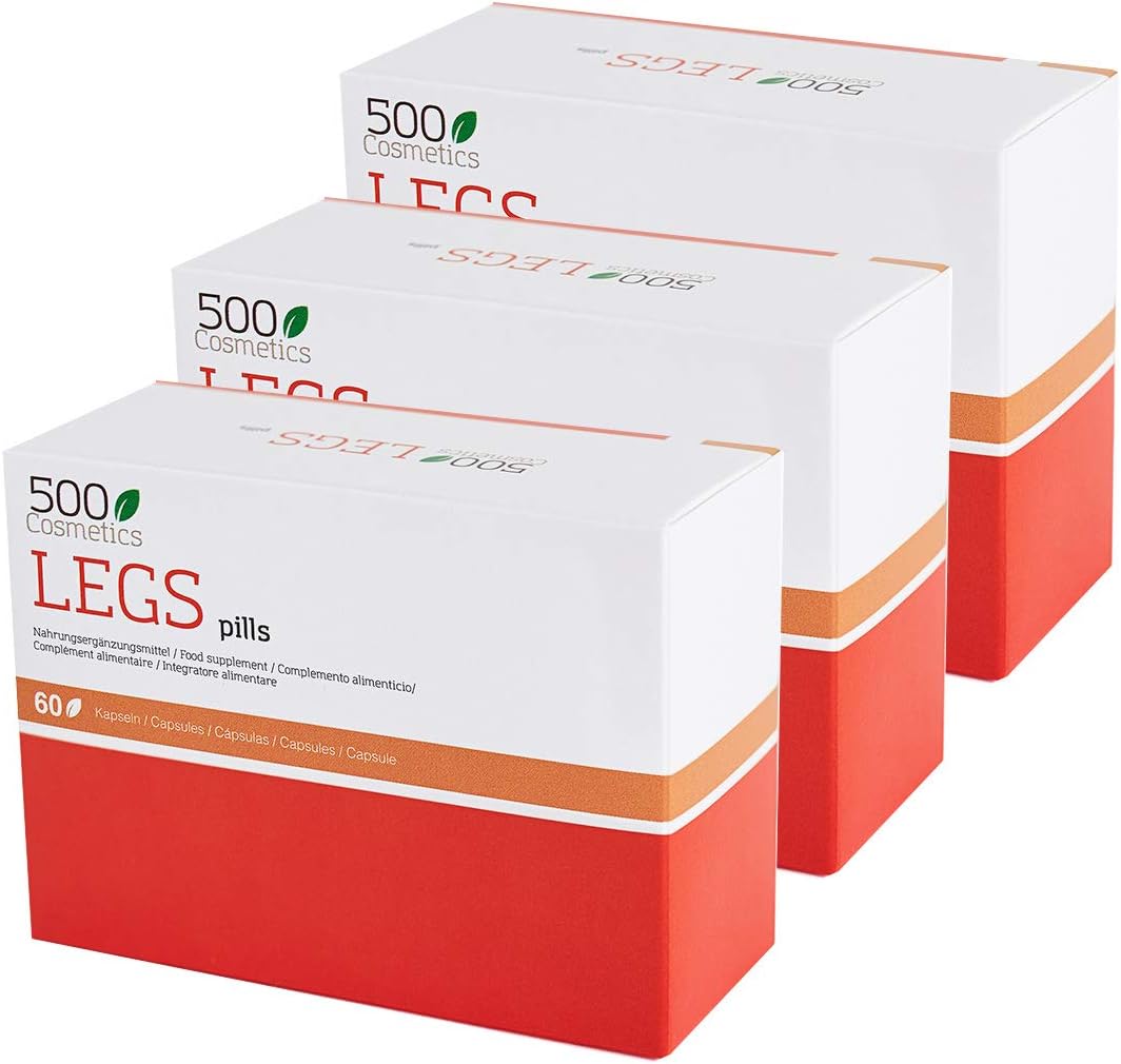 500Cosmetics Legs, Natural Capsules to Prevent and Eliminate Varicose Veins, Improves Blood Circulation and Reduce Swelling