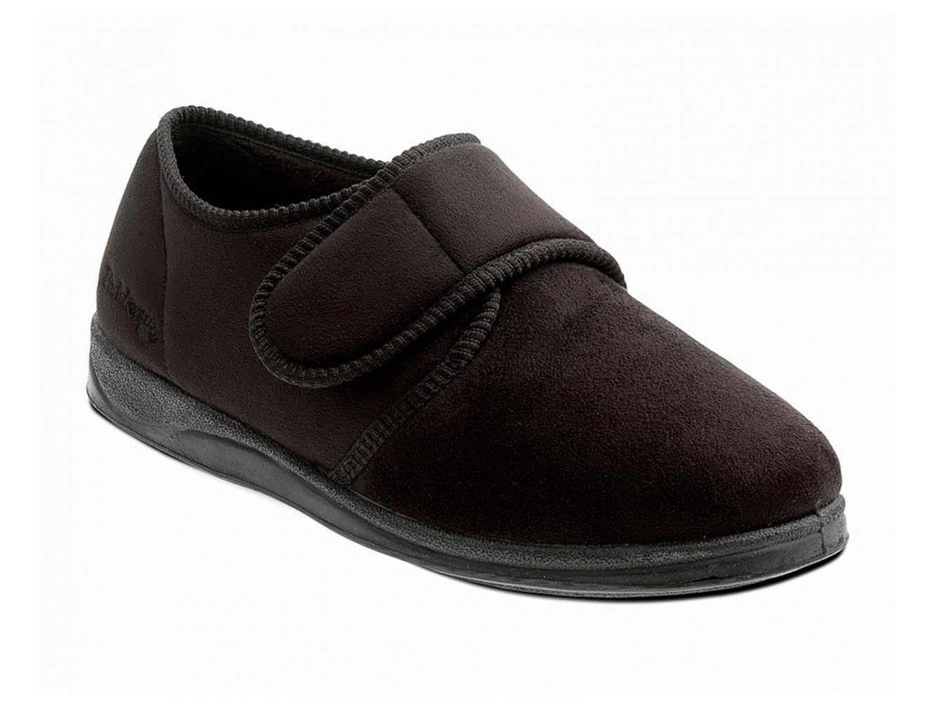 mens wide fitting slippers with velcro