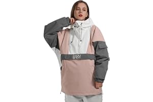 GSOU SNOW Women Ski Jacket Snow Coat Waterproof Windproof Snowboarding Jacket Coat Insulated Warm Winter