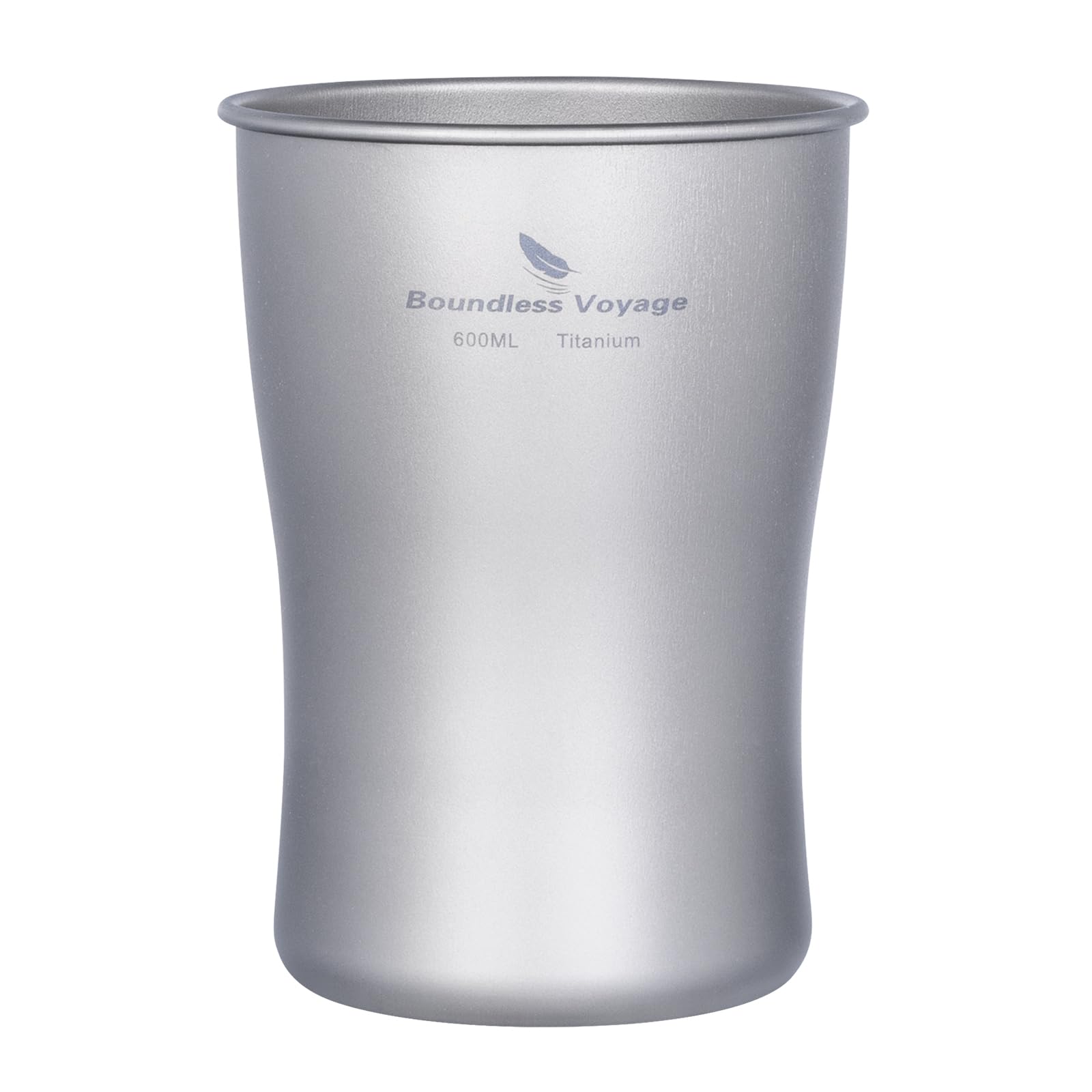 iBasingo 600ml Titanium Cup Camping Drinking Mug for Beer Coffee Tea Durable Ultralight Stackable Outdoor Unbreakable Drinkware for Hiking Picnic & Travel Ti3233D