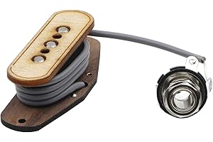 Swhmc 3 String Guitar Pickup, Maple Wood Electric Cigar Box Guitar Bass Pickup 1/4inches Input Jack Guitar Replacement parts