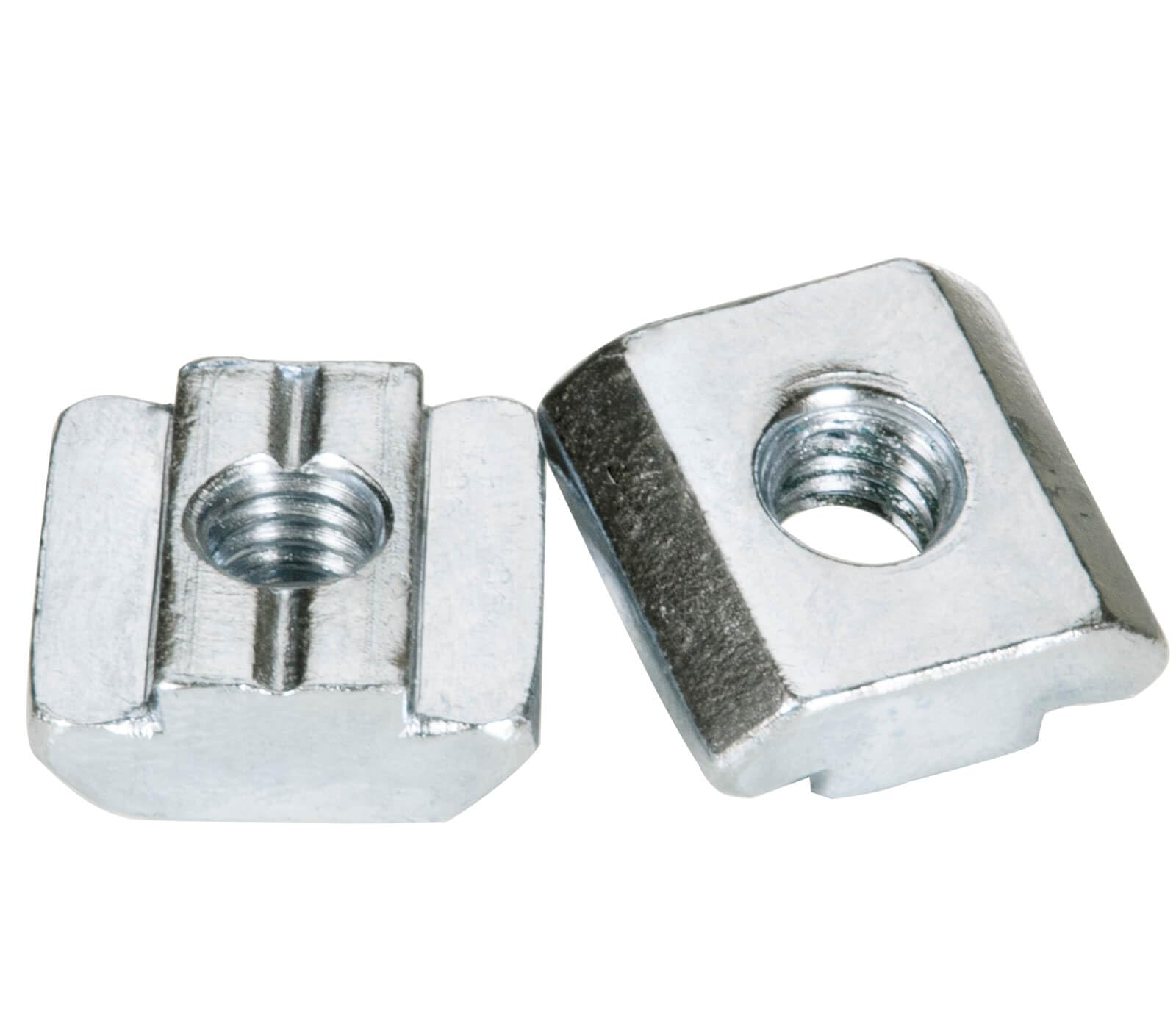 Pack of 40 T-Slot Nuts M6 Slot 8 for Aluminium Profile 30 x 30 mm Nickel-Plated Carbon Steel