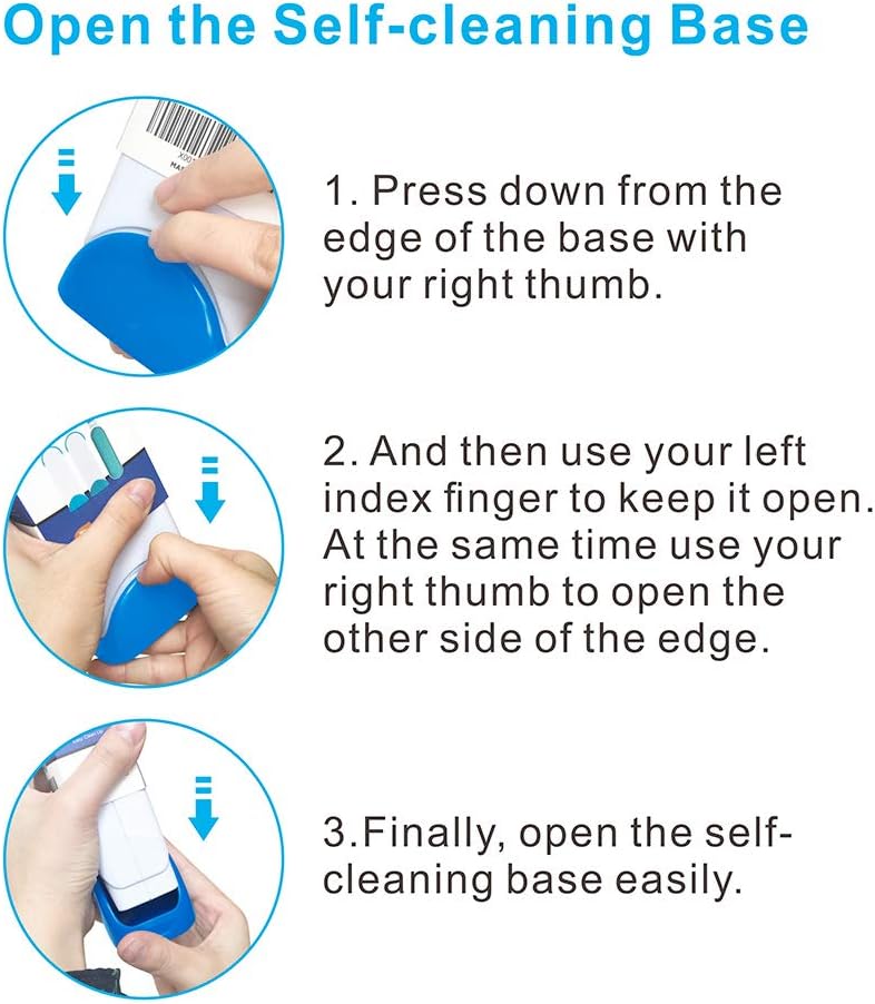 Lint Brush - Pet Hair Remover Brush - Dog & Cat Hair Remover with Self-Cleaning Base - Efficient Double Sided Animal Hair Removal Tool - Perfect for Clothing, Furniture, Couch, Carpet