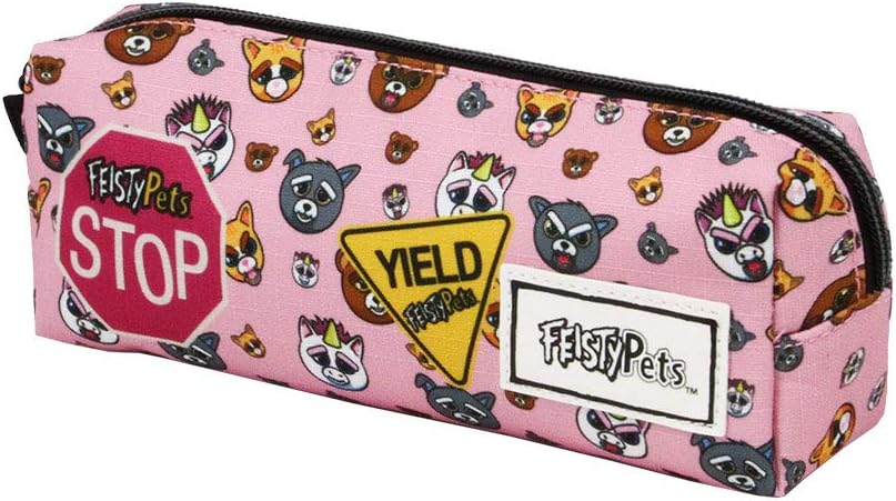 Feisty Pets Sir Growls-Square HS Pencil Case, Multicolour, 21 x 7 cm
