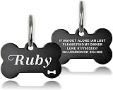 EDSG Personalised Dog Tags Engraved Stainless Steel Double Sided Black view 6