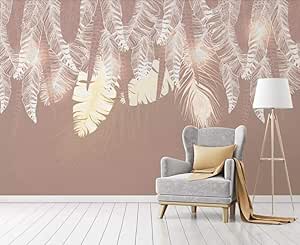 Fotomurales Poster,Mural de pared 3D Hojas marrones simples y frescas