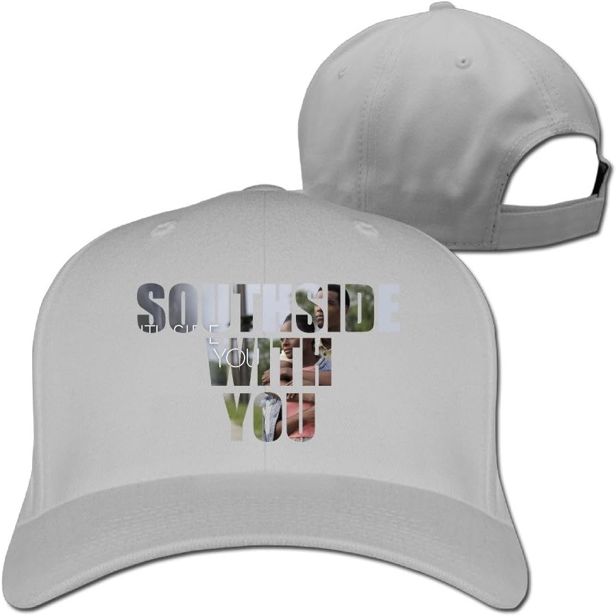 Yuvia Unisex Baseball-caps Peak Cap Southside with You Cap Hats Black