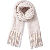 TUSHUSTY Winter Women Chunky Scarf Warm Blanket Big Thick Large Oversized Wrap Colorful Long Solid Scarves
