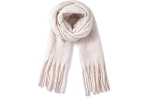 TUSHUSTY Winter Women Chunky Scarf Warm Blanket Big Thick Large Oversized Wrap Colorful Long Solid Scarves