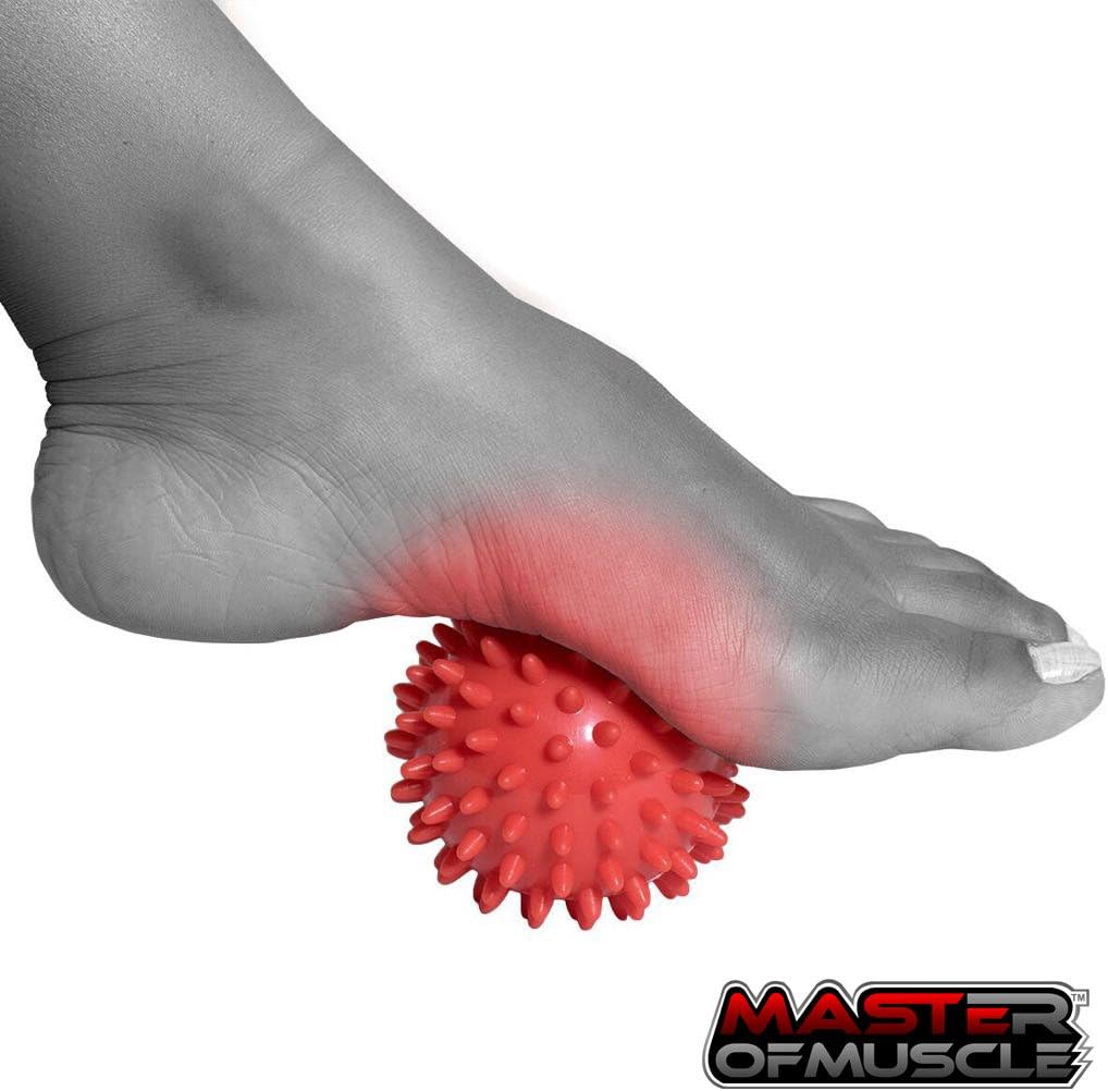 Massage Ball - Spiky for Deep Tissue Back Massage, Foot Massager, Plantar Fasciitis & All Over Body Deep Tissue Muscle Therapy - Your Compact Muscle Roller: Health & Personal Care