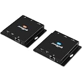 gofanco 4K30Hz USB KVM and HDMI 1.4 Over Cat6/7 Extender (KVMHDExt100) | 328ft Extension, 2x USB Keyboard/Mouse, Near Zero Latency, HDMI Loopout, Dual PoC, HDCP 2.2