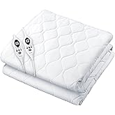 Beurer UWB80 Heated Mattress Pad King, Dual Control Electric Mattress Cover with Separate Feet/Body Heat, Auto Shut Off, 9 Warming Levels, Overheat Protection, Soft Quilted Fabric, King 76" x 80"