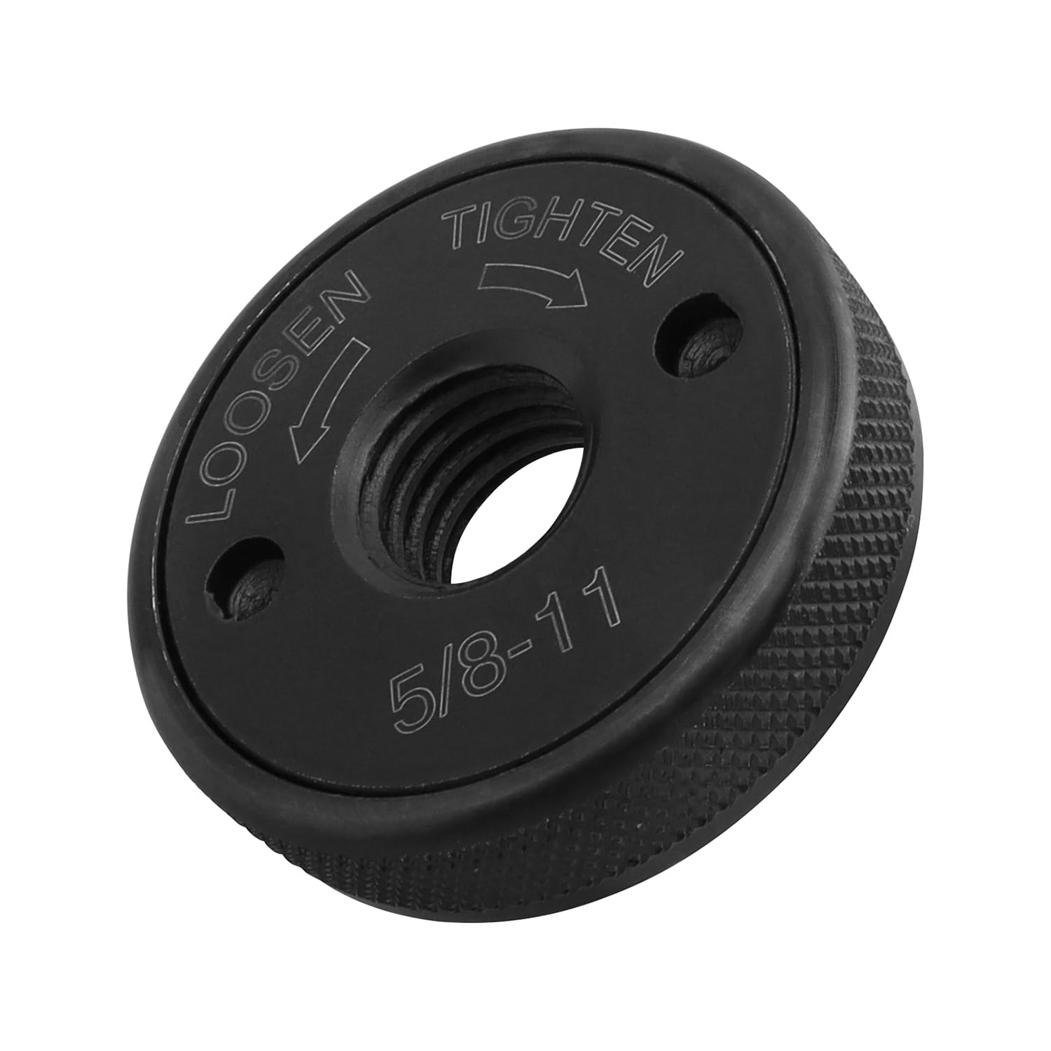 Gasea M5/8-11 Thread Angle Grinder Flange Nut – Heavy Duty Hand Tighten Quick Change Locking Retaining Clamping Nut with Black Phosphate Coating for Power Tools