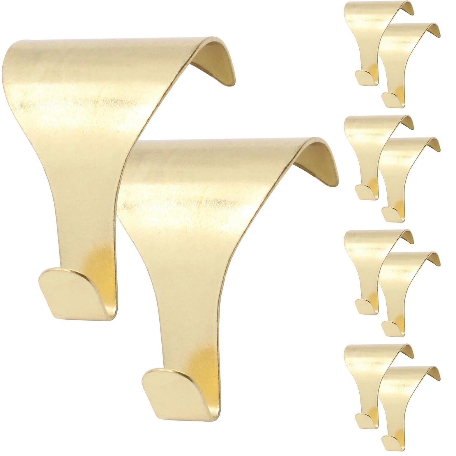 Photo 1 of Merriway® BH04788 (10 Pcs) Brass Plated Picture Rail Hanging Molding Hooks - Pack of 10 Pieces