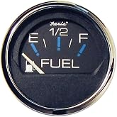 Faria 13701 Chesapeake Stainless Steel Fuel Level Gauge (E-1/2-F) - 2", Black