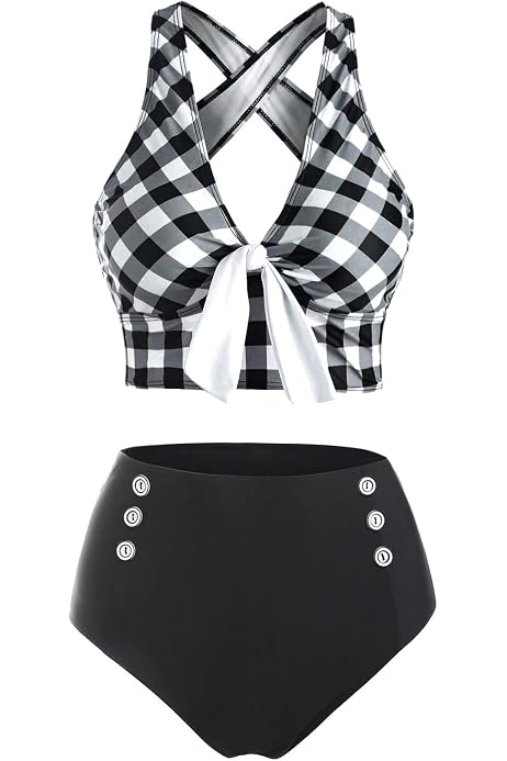 sun star moon lattice underwire tankini swimsuit