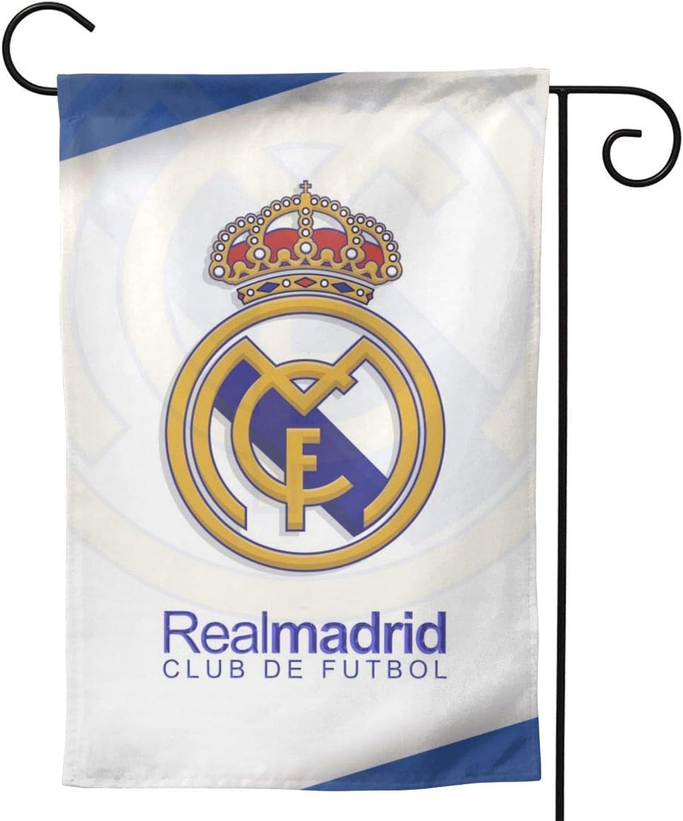 JCKM Realmadrid Garden Flag-12.5"" X 18"" Outdoor Four Seasons Available Courtyard Decoration