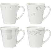 Lenox Oyster Bay 4Pc Mugs, 2.75, White