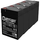 Mighty Max Battery ML4-6 - 6 Volt 4.5 AH, F1 Terminal, Rechargeable SLA AGM Battery
