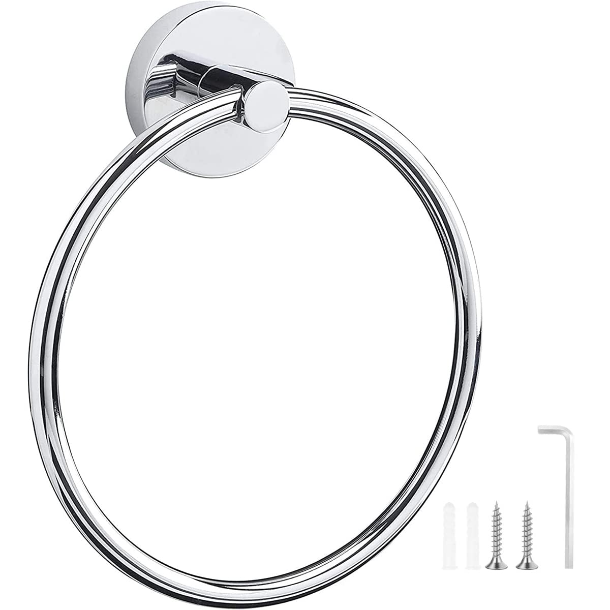 Towel Holder, Stainless Steel Bathroom Towel Ring, Wall Mounted Hanging Towel Hanger, Towel Rails for Bathroom & Kitchen Storage (Classic)