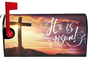 GIANLAIMA Jesus Christ Cross Sepulcher Lord Pray Easter Religious Belief Mailbox Magnetic Post Mailbox Cover Garden Decor Outdoor Large 25.5" X 21"