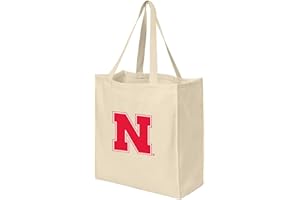BROAD BAY Reusable University of Nebraska Grocery Bags or Nebraska Huskers Shopping Bags NATURAL COTTON