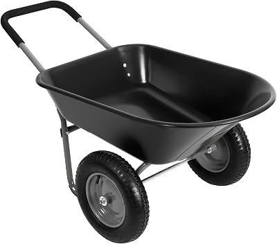 Panana Heavy Duty Garden Trolley 85L 150kg Steel Frame Pneumatic Tires