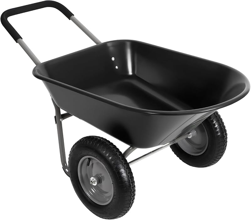 Panana Heavy Duty Garden Trolley 85L 150kg Steel Frame Pneumatic Tires