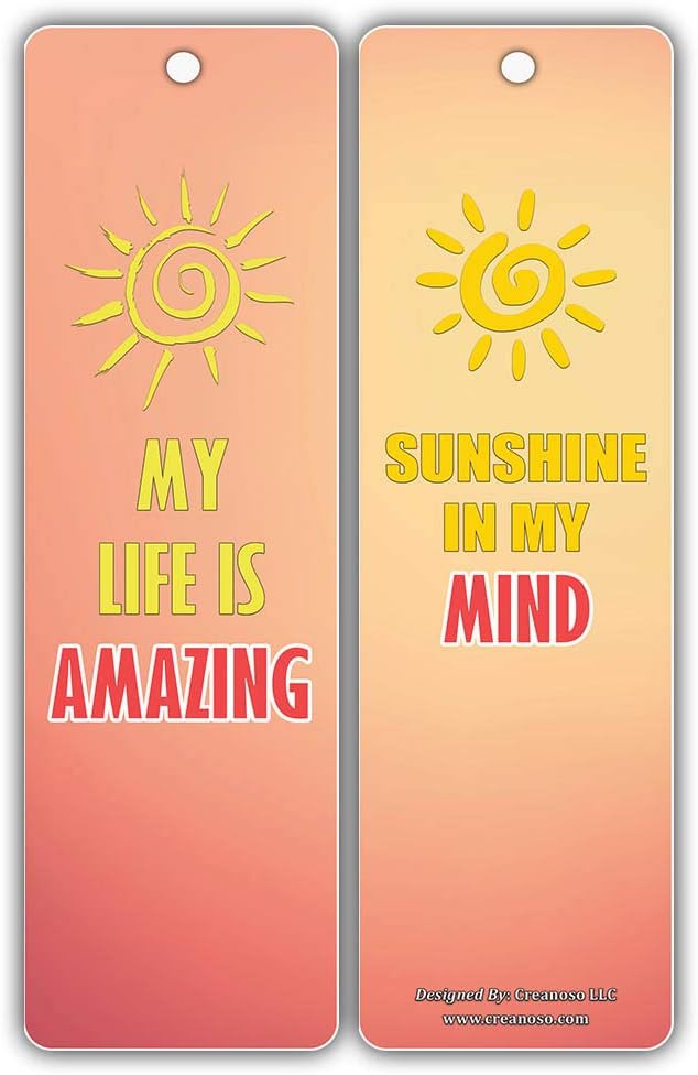 Creanoso Positive Vibe Quotes Inspirational Sayings Bookmark Cards (30-Pack), Premium Gifts Bookmarks for Bookworm - Image 5