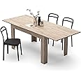 Mobili Fiver, Easy, Extendable Dining Table, 55,1(86,6) x35,4 in, Oak, for 6-8 People, Expandable Dining Table for Kitchen, Italian Furniture