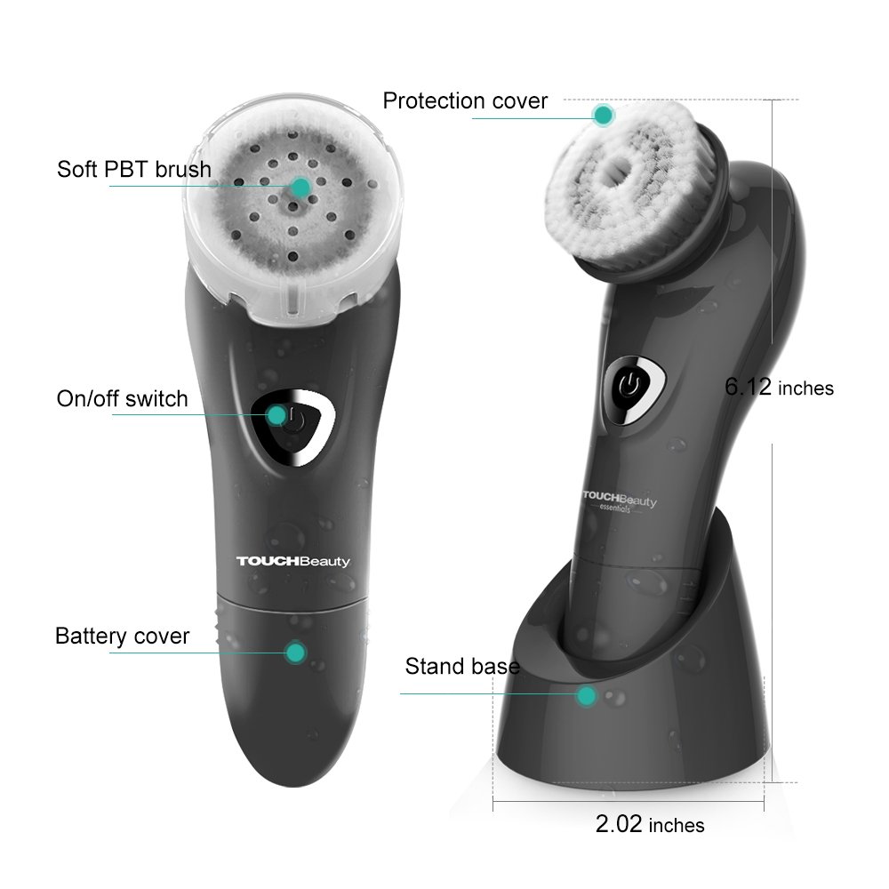 TOUCHBeauty Facial Cleansing Brush for Men with 6° Oscillating Cleansing Technology 2 Speed Setting Brush, Electric Facial Exfoliating Device Gary: Health & Personal Care