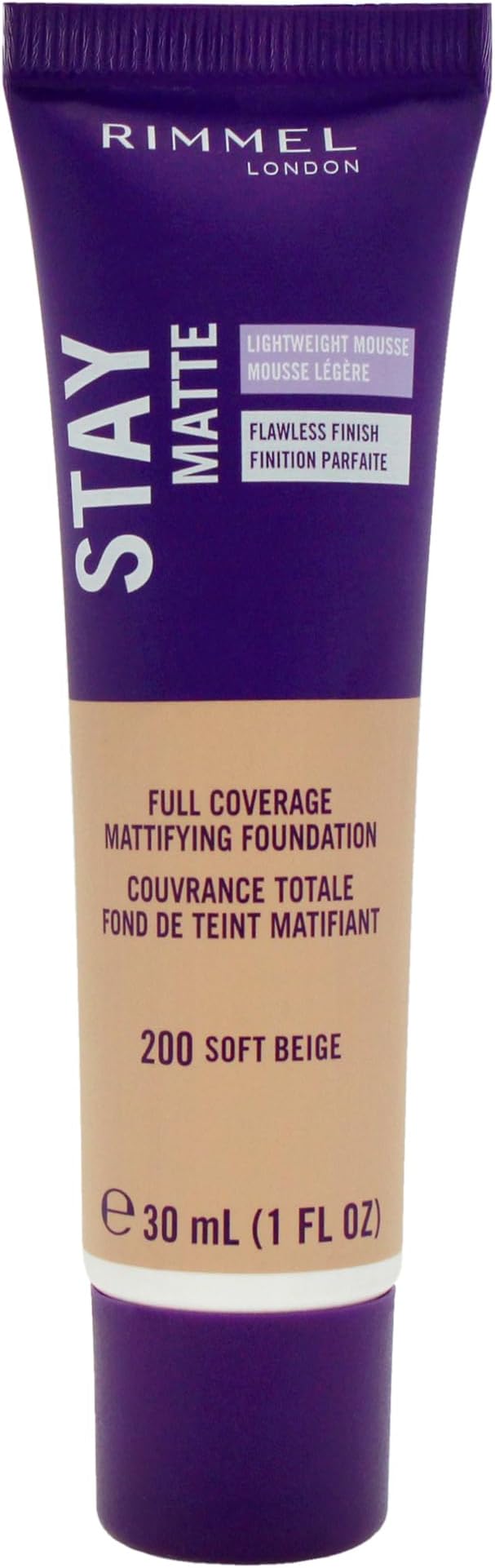 Rimmel London Stay Matte Foundation 200 Soft Beige 30ml