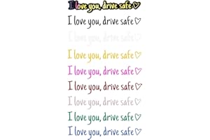 9PCS I Love You Drive Safe Mirror Decal, I Love You Drive Safe Stickers Suit for Car Window Mirrors, Ideal Gift for Decoratio