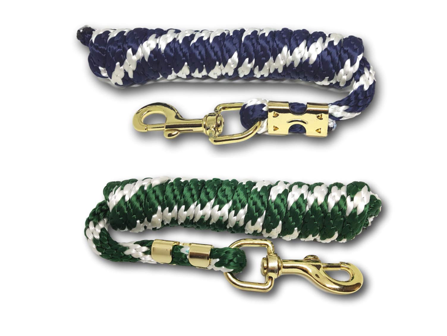 Pferdelinis Lead Rope for Horse - 2.5m Nylon, 1 x Green + 1 Blue, Animal Pattern