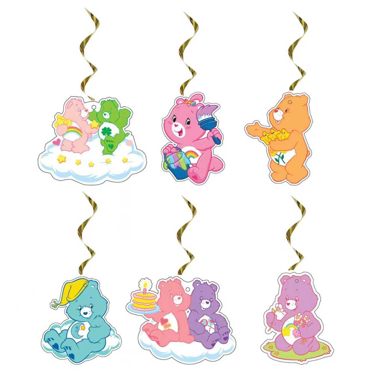 Photo 1 of 12pcs care bear Cute Bear Hanging Swirls Birthday Party Decorations The Me