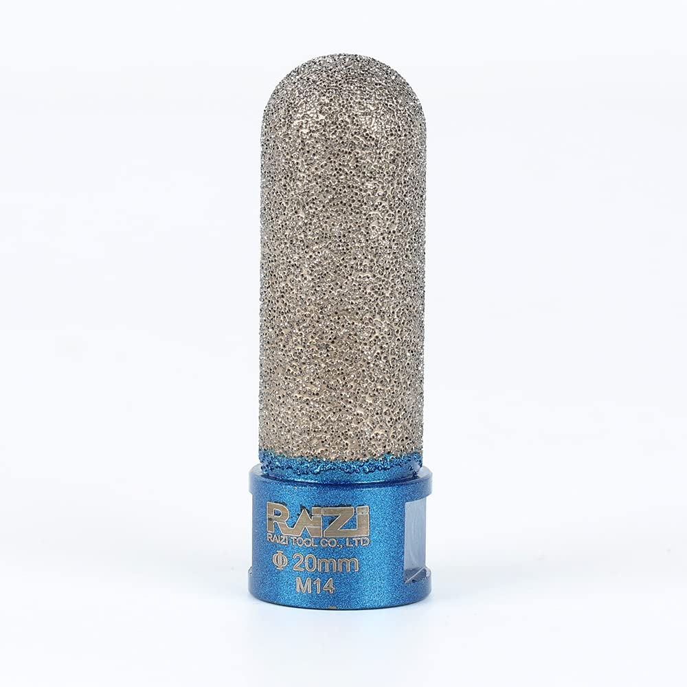 Raizi Diamond Finger Milling Bits For Enlarging Shaping Holes On Porcelain Tile Marble Granite Milling Tools 1 Pc (20 mm (2))
