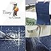 VIVAGLORY Cat Litter Mat for Catching Litter, Cats Litter Rug Catcher, Waterproof Pet Feeding Food Mats for Kitty Dog Small Animals, Non-toxic Safety for Pets, Navy Blue-Modern Pattern