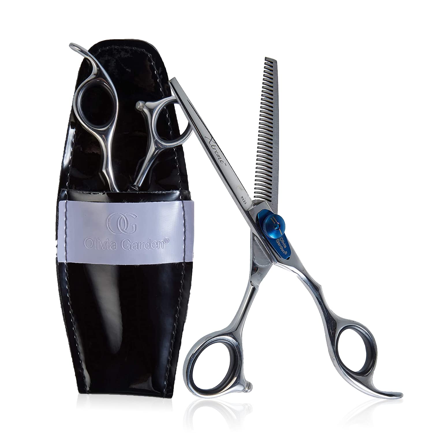 Olivia Garden Xtreme 6.0" 35 teeth European Thinner - Right Hand Shears - Ergonomic Handle, Adjustable Tension, Perfect for Thinning & Texturizing
