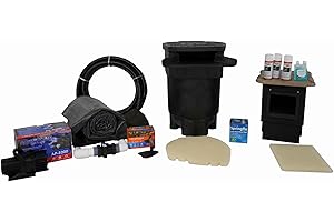 HALF OFF PONDS Complete PRO 5,200 GPH Submersible Pump Pond Kit 20' x 30' EPDM Rubber Pond Liner, Waterfall Filter, Skimmer, Lighting & Plumbing Koi Pond Kit, Backyard Water Garden